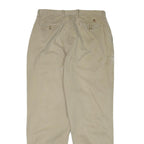 TOMMY HILFIGER Mens Cotton Blend Beige Relaxed Straight Trousers W36 L34 Casual