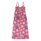 MANTRAY Womens Red Floral Cotton Blend Maxi Dress Sleeveless UK 14 Summer