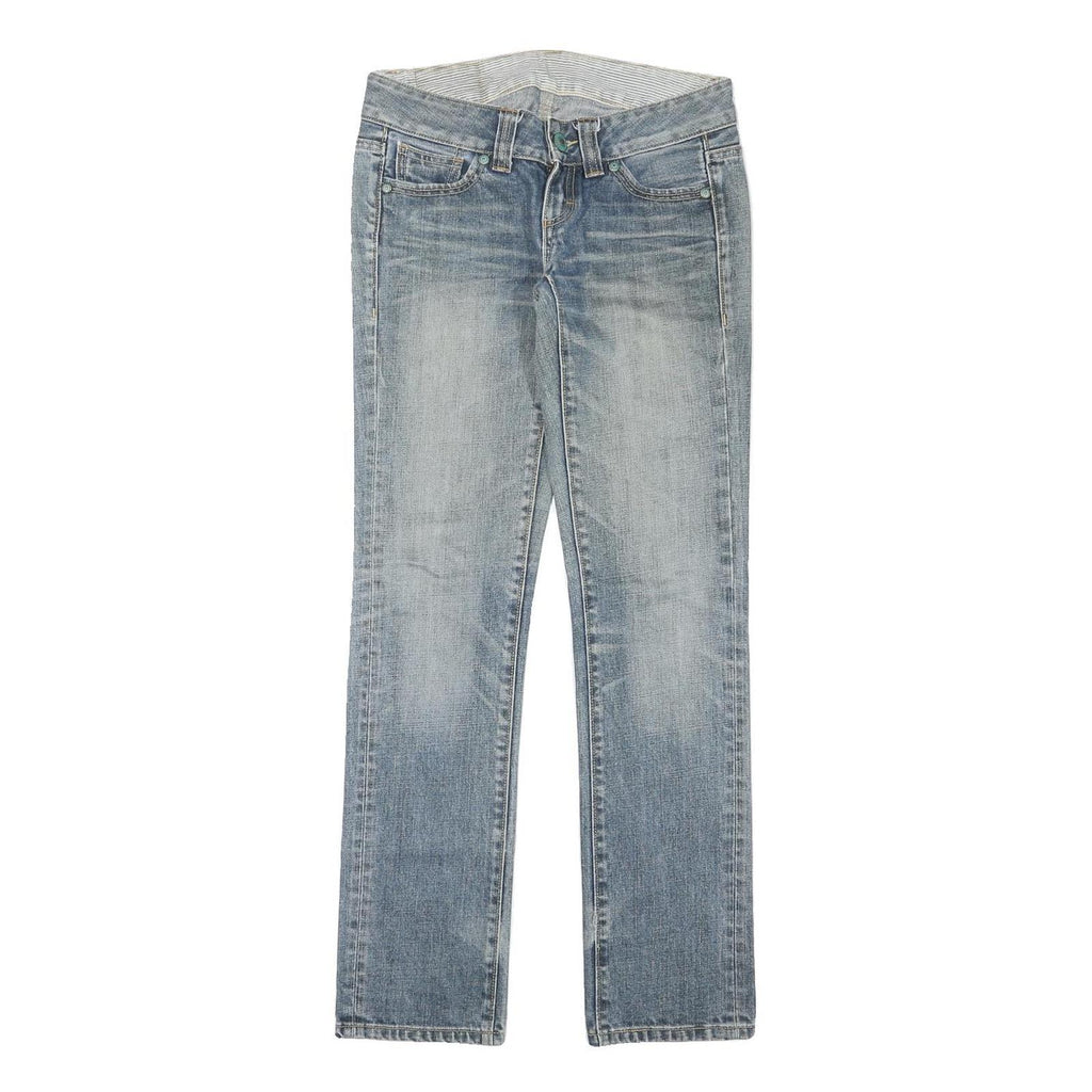 LEVI'S Womens Jeans Blue Slim Straight Denim Medium W29 L30 Stylish Faded Look