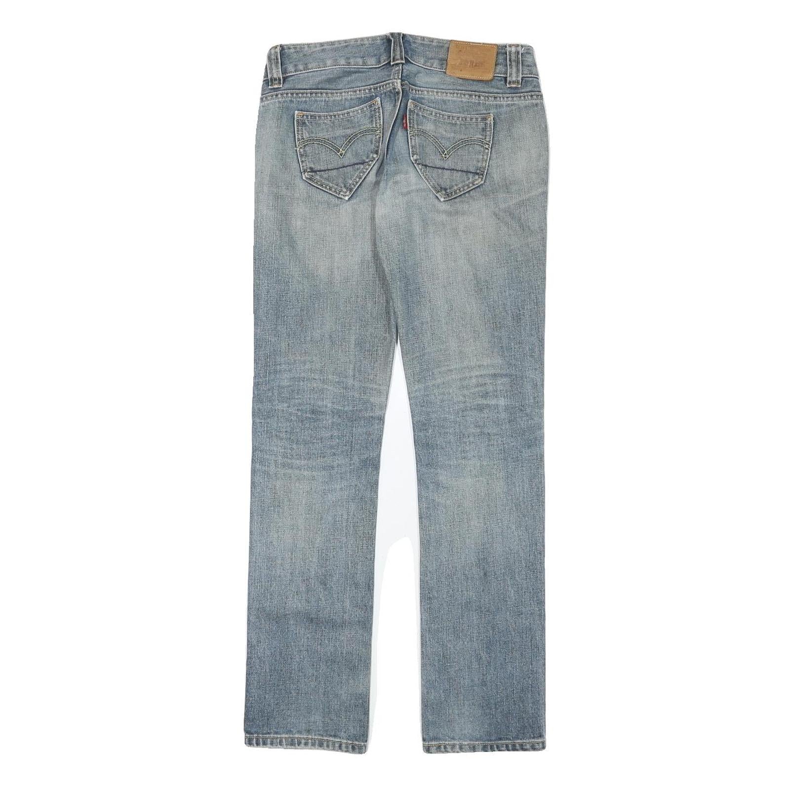 LEVI'S Womens Jeans Blue Slim Straight Denim Medium W29 L30 Stylish Faded Look