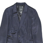 G-STAR Womens Blue Blazer Jacket XS Polyester Blend Tailored Button Closure