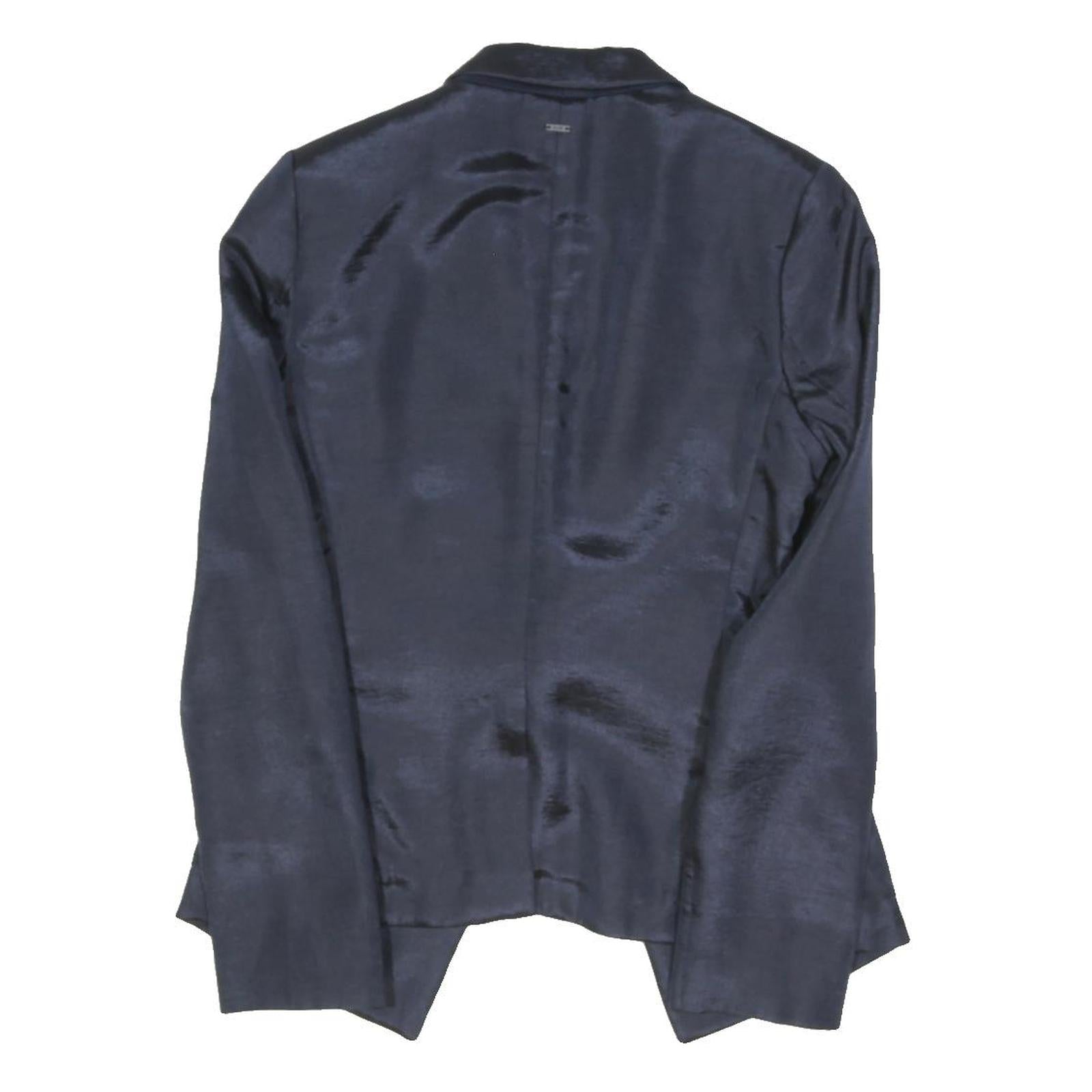 G-STAR Womens Blue Blazer Jacket XS Polyester Blend Tailored Button Closure