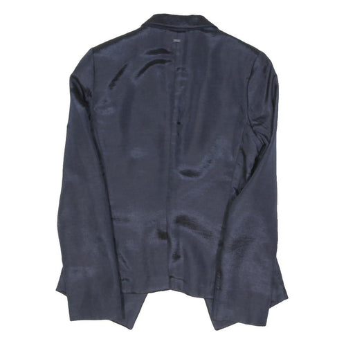 G-STAR Womens Blue Blazer Jacket XS Polyester Blend Tailored Button Closure