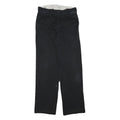DICKIES Mens Cotton Blend Black Regular Fit Straight Leg Trousers W28 L30