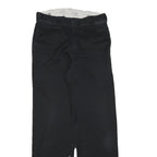 DICKIES Mens Cotton Blend Black Regular Fit Straight Leg Trousers W28 L30