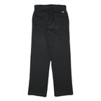 DICKIES Mens Cotton Blend Black Regular Fit Straight Leg Trousers W28 L30