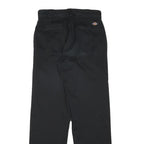 DICKIES Mens Cotton Blend Black Regular Fit Straight Leg Trousers W28 L30