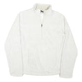 PATAGONIA Womens White Fleece Jacket M Polyester Blend Zip Plain Warm Outdoor