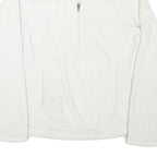 PATAGONIA Womens White Fleece Jacket M Polyester Blend Zip Plain Warm Outdoor