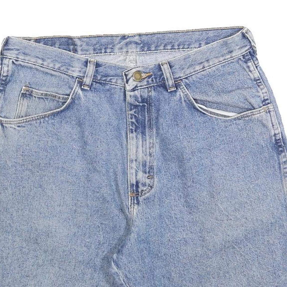 WRANGLER Mens Denim Blue Cotton Shorts M W33 Classic Fit Button Closure