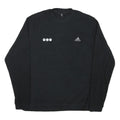 ADIDAS Mens Black Sweatshirt Crew Neck M Polyester Blend Pullover Casual Comfort
