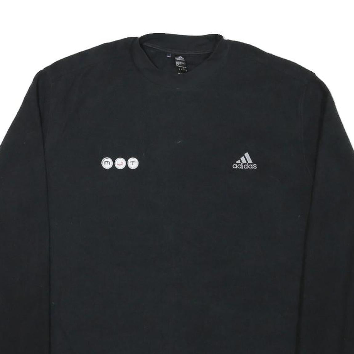 ADIDAS Mens Black Sweatshirt Crew Neck M Polyester Blend Pullover Casual Comfort