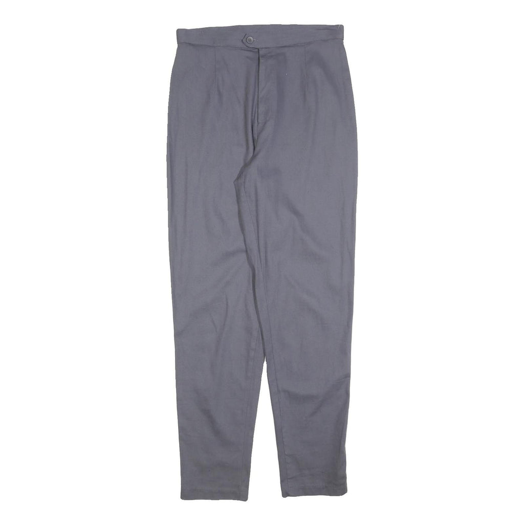 VINTAGE STUDIO Womens Cotton Blend Grey Regular Fit Straight Leg Trousers W30