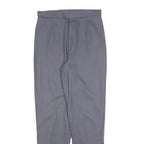 VINTAGE STUDIO Womens Cotton Blend Grey Regular Fit Straight Leg Trousers W30