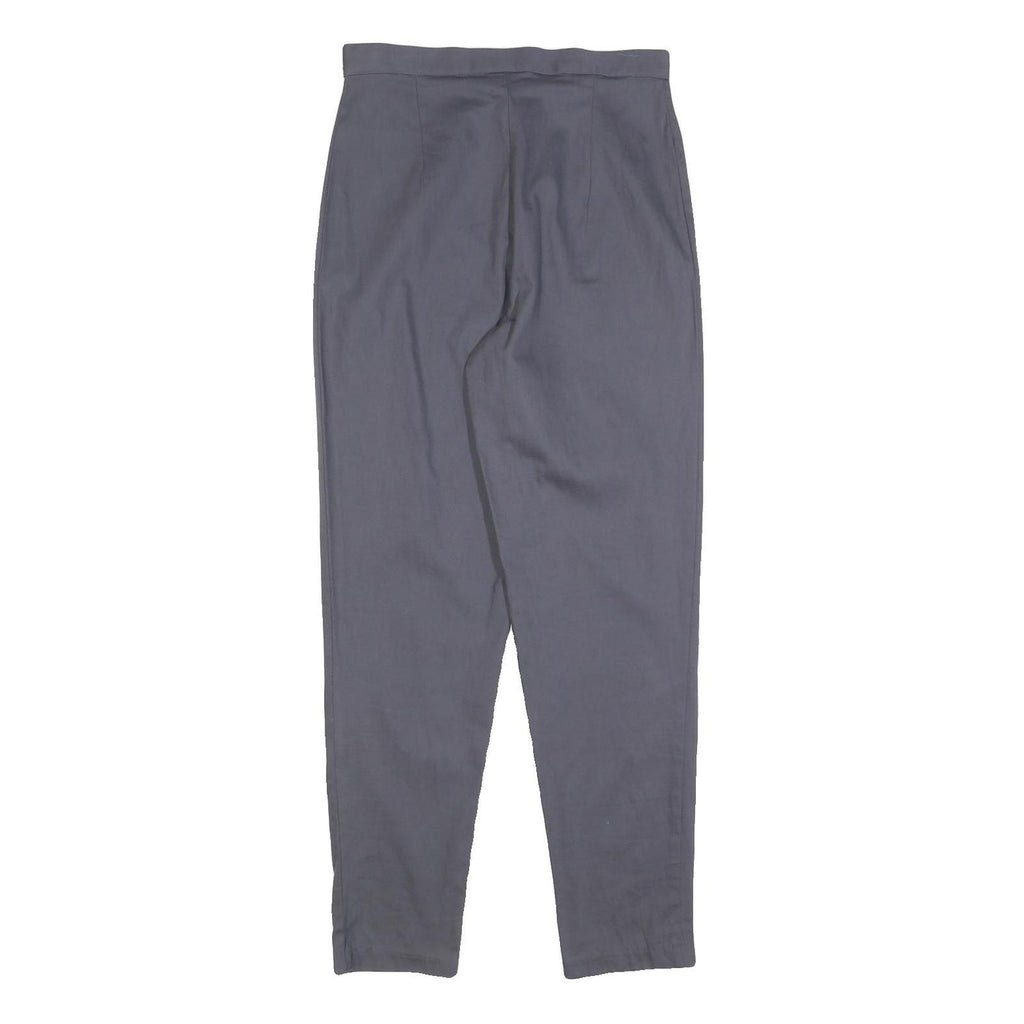 VINTAGE STUDIO Womens Cotton Blend Grey Regular Fit Straight Leg Trousers W30