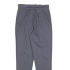 VINTAGE STUDIO Womens Cotton Blend Grey Regular Fit Straight Leg Trousers W30