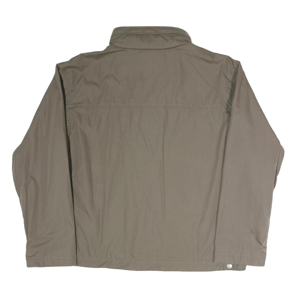 COLUMBIA Mens Beige Outdoor Jacket XL Polyester Blend Plain Zip Casual
