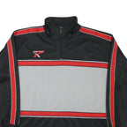 SPORT POINT Mens Black & Grey Zip Neck XL Polyester Blend Sweatshirt Sportswear