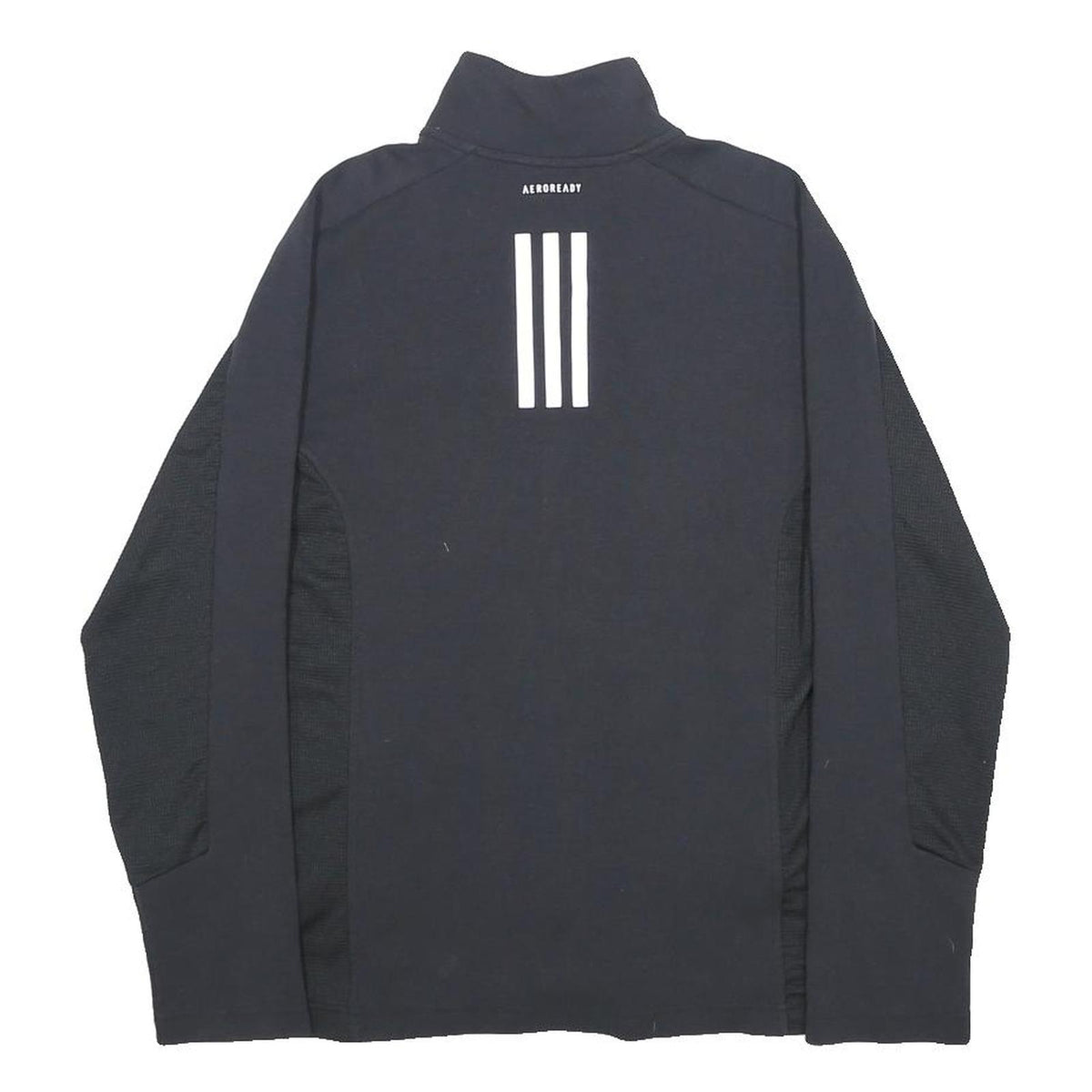 ADIDAS Boys Black & Red Zip Jacket 13-14Y Cotton Blend Athletic Track Top