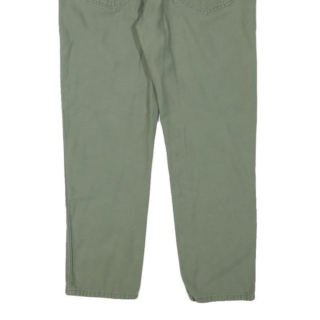 LEVI'S Womens Cotton Blend Green Slim Straight Trousers W30 L25 Casual Comfort