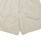 CHAPS Womens Shorts Beige Casual Plain M W33 Cotton Blend Summer