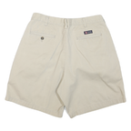 CHAPS Womens Shorts Beige Casual Plain M W33 Cotton Blend Summer
