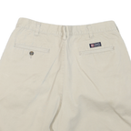 CHAPS Womens Shorts Beige Casual Plain M W33 Cotton Blend Summer