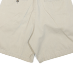 CHAPS Womens Shorts Beige Casual Plain M W33 Cotton Blend Summer