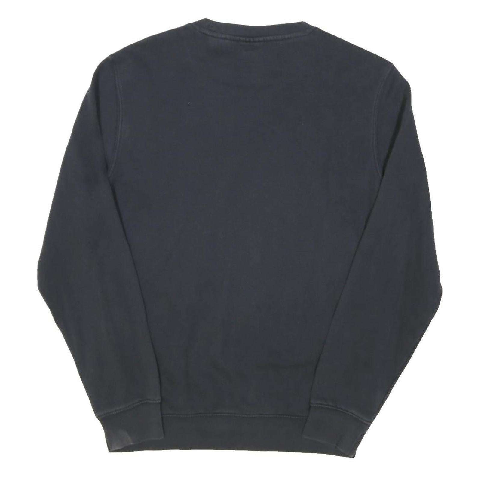 CHAMPION Mens Black Crew Neck S Cotton Blend Pullover Sweatshirt Classic