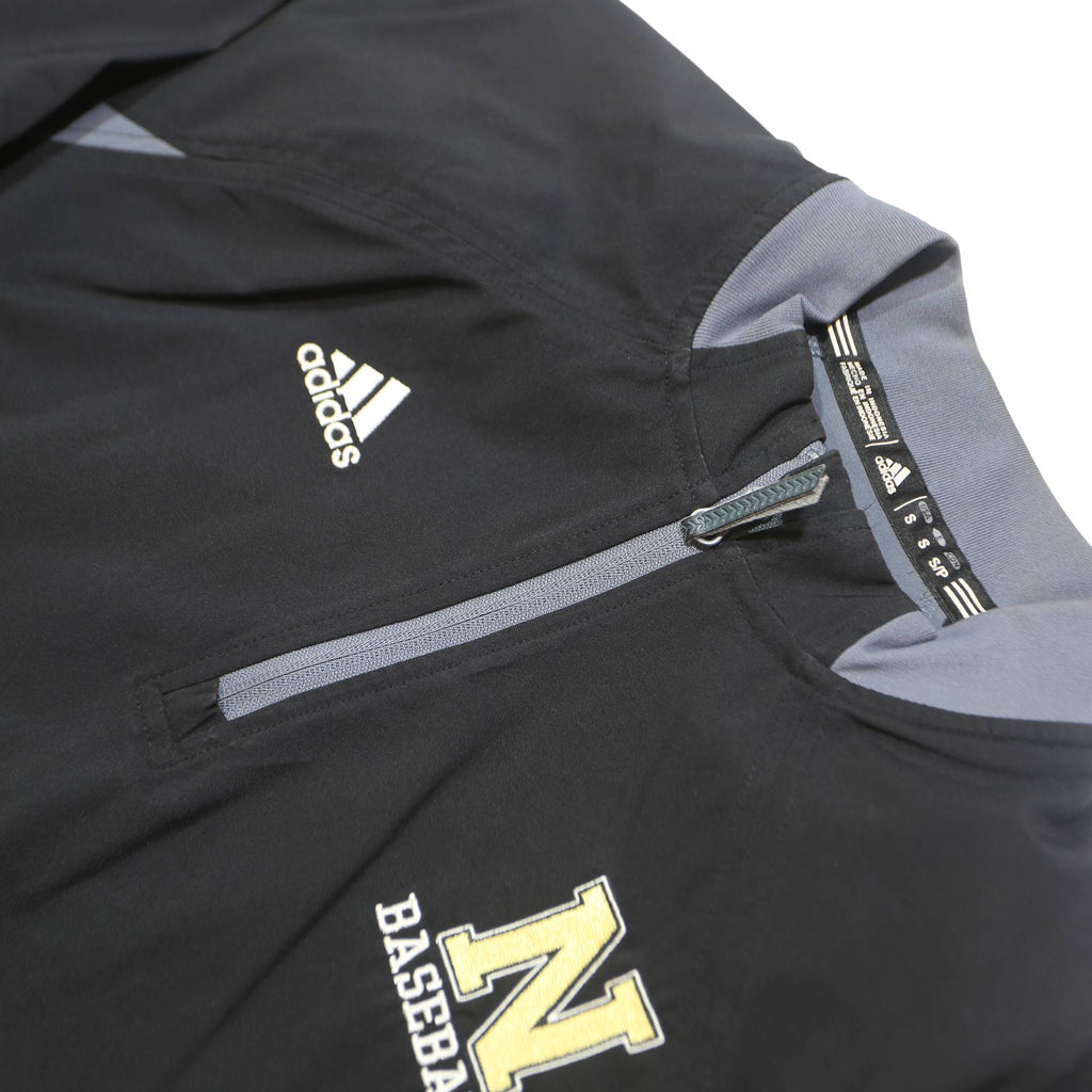 ADIDAS Mens Black & Grey Baseball Track Jacket S Polyester Blend Zip