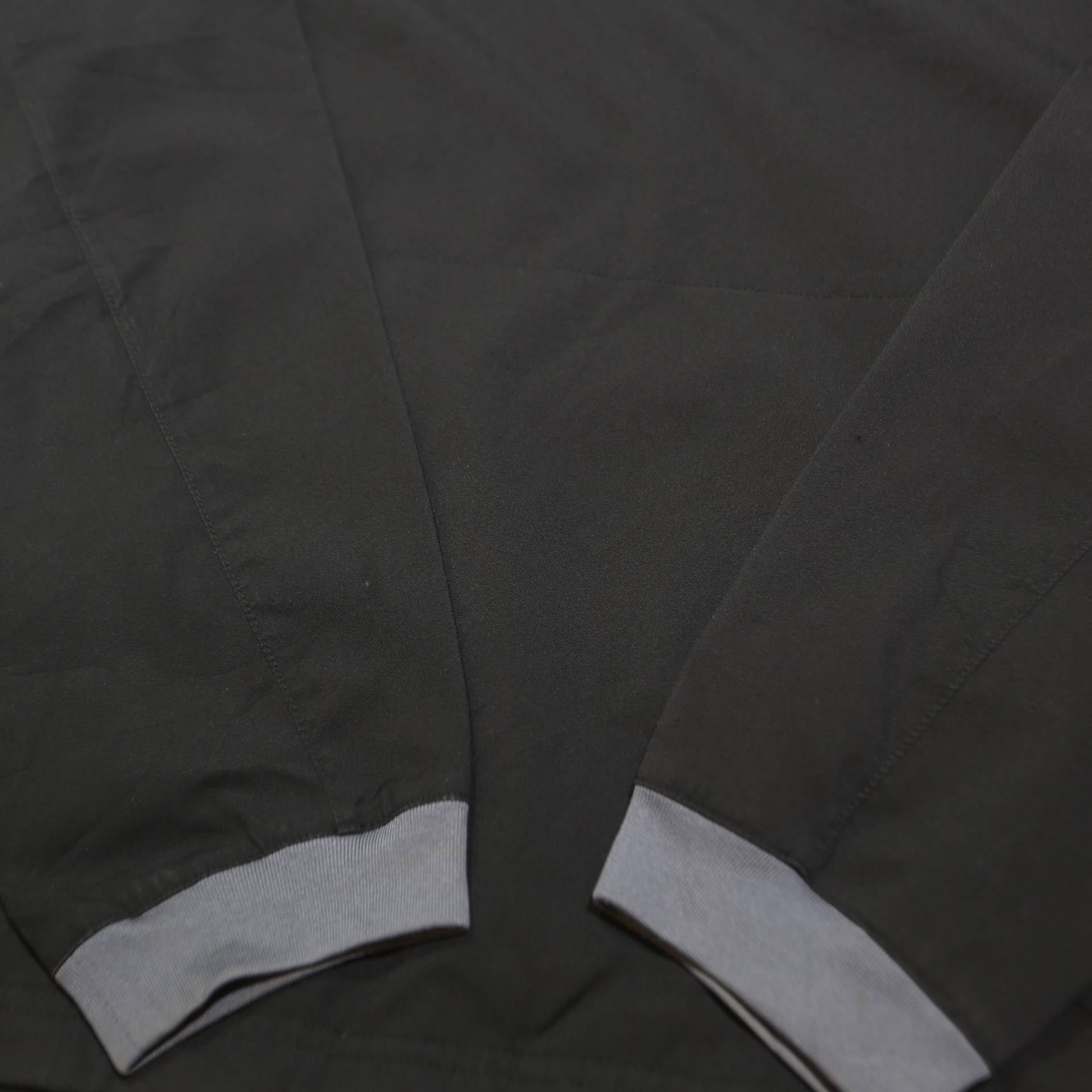 ADIDAS Mens Black & Grey Baseball Track Jacket S Polyester Blend Zip