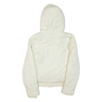 JUICY COUTURE Womens Puffer Jacket Cream Hooded S