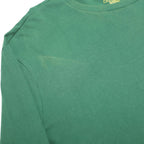 POLO RALPH LAUREN Mens Green T-Shirt S Long Sleeve Crew Neck Cotton Classic
