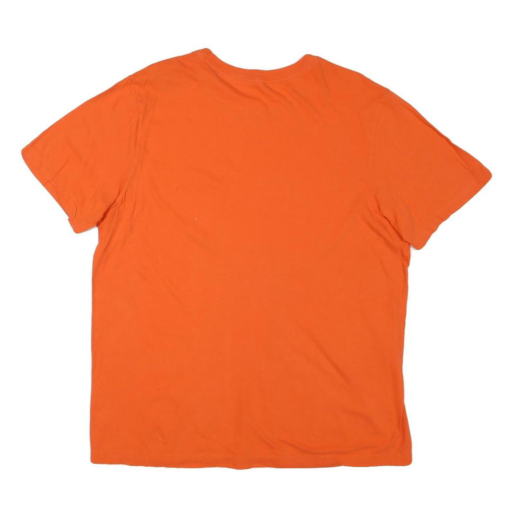 NIKE Mens Orange L Graphic T-Shirt Short Sleeve Crew Neck Sports Casual