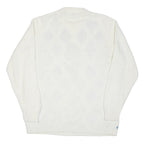 ALFRED DUNNER Womens Cream Blue Patterned Jumper Round Neck Basic Knit L Floral