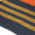 TOMMY HILFIGER Boys Navy & Orange Colourblock Patterned Cotton Jumper Crew Neck