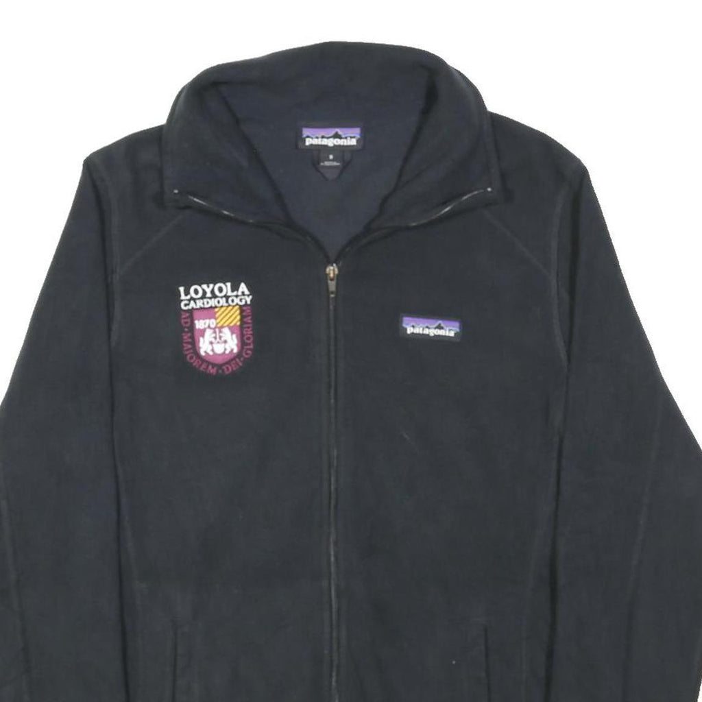 PATAGONIA Womens Black Loyola Cardiology Fleece Jacket S Polyester Blend Zip