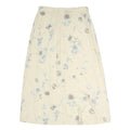 VILLAGER Womens Cream Floral Print Midi Polyester Skirt M Elegant Lightweight