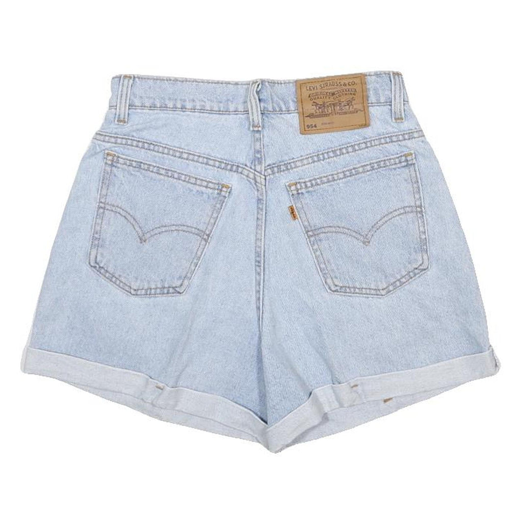 LEVI'S Womens Denim Light Blue Casual Shorts S W26 Cotton High Waist