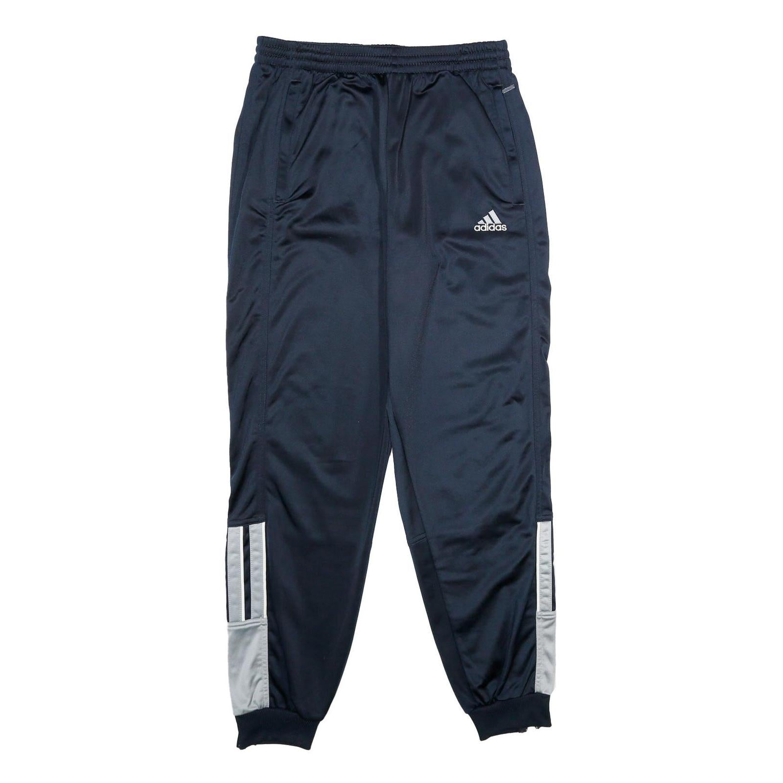 ADIDAS Mens Joggers Navy Blue & Grey Regular Tapered L W28 L32 Sports Activewear