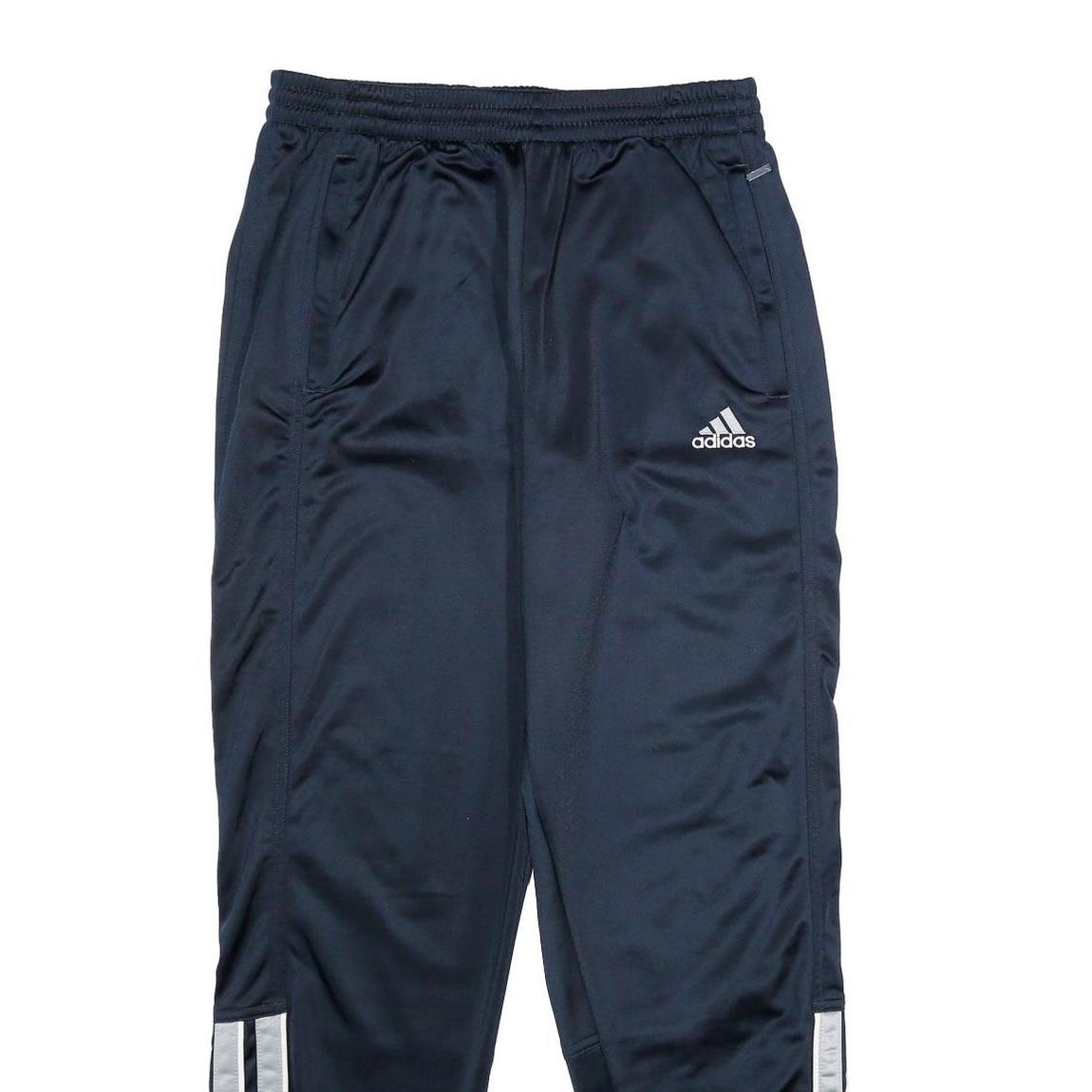 ADIDAS Mens Joggers Navy Blue & Grey Regular Tapered L W28 L32 Sports Activewear