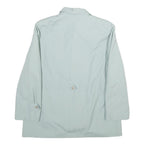 Womens Pale Blue Button Jacket UK 14 Polyester Blend Classic Lightweight