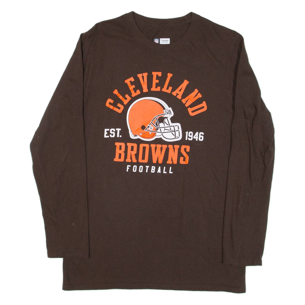 NFL Cleveland Browns Mens T-Shirt Brown Long Sleeve USA M