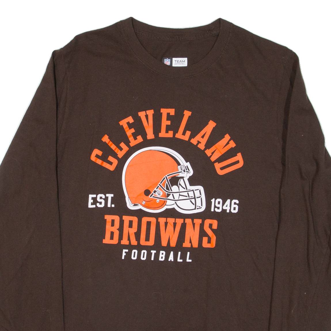 NFL Cleveland Browns Mens T-Shirt Brown Long Sleeve USA M
