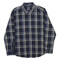NAUTICA Mens Blue & Beige Check Shirt XL Button-Down Cotton Blend Casual Wear