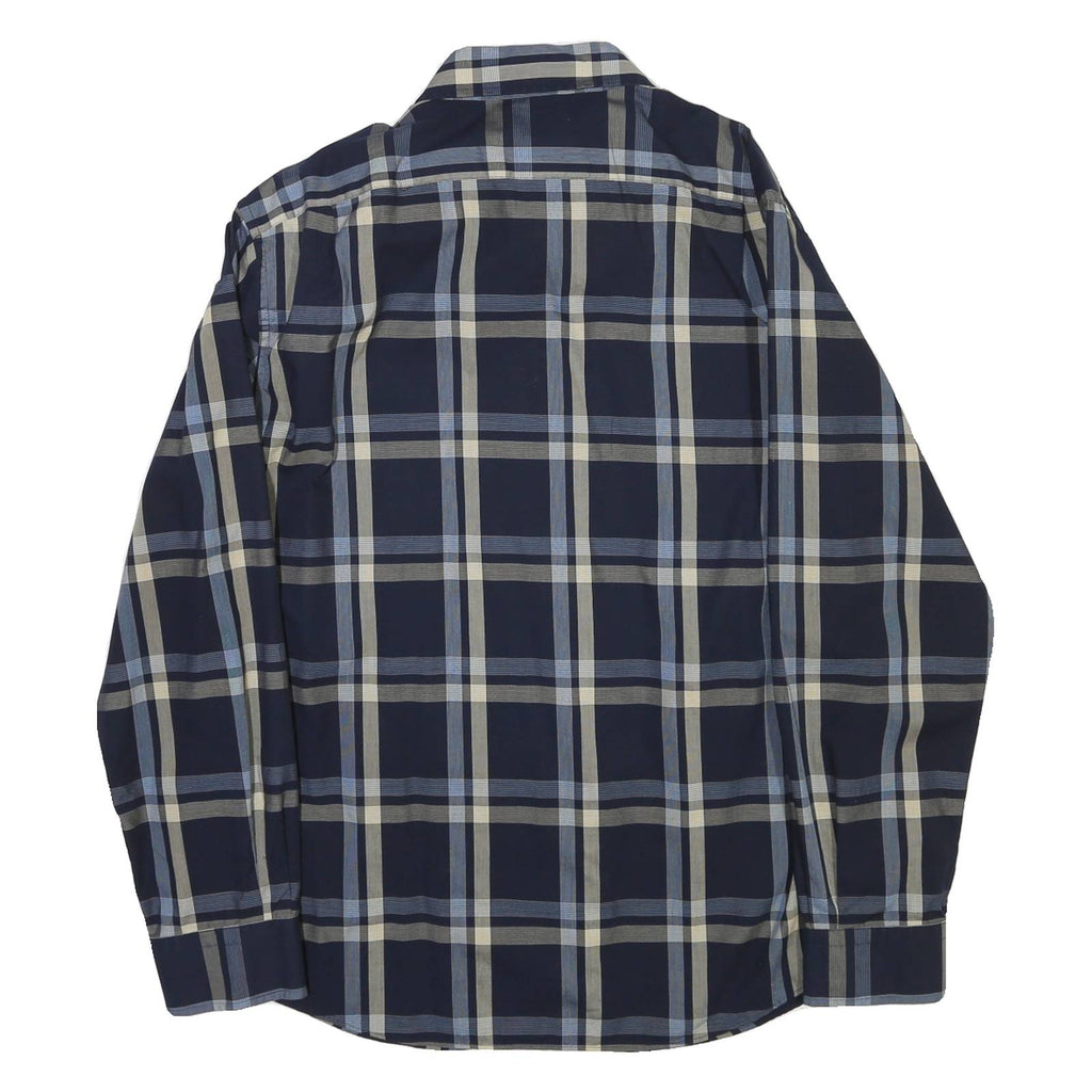 NAUTICA Mens Blue & Beige Check Shirt XL Button-Down Cotton Blend Casual Wear