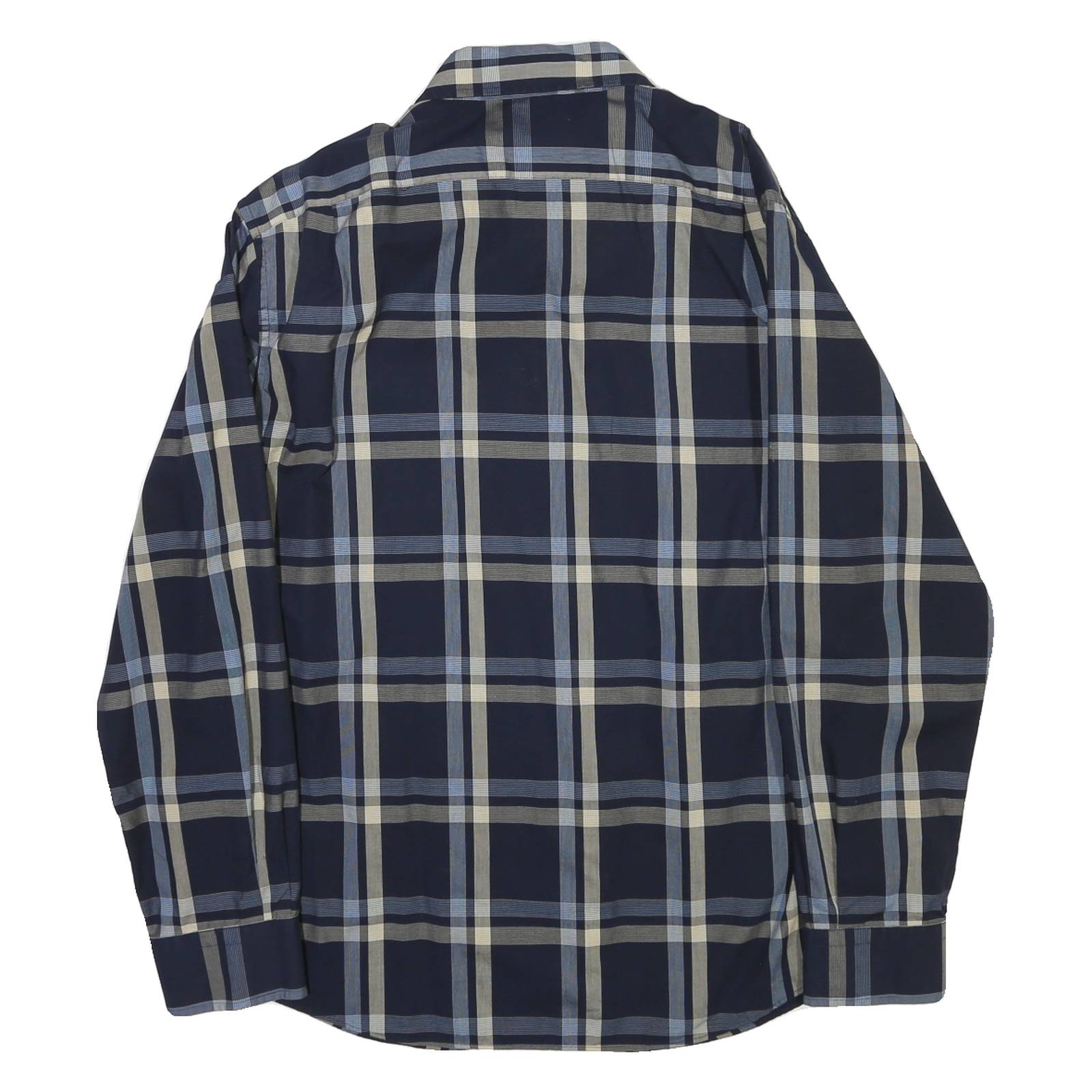NAUTICA Mens Blue & Beige Check Shirt XL Button-Down Cotton Blend Casual Wear