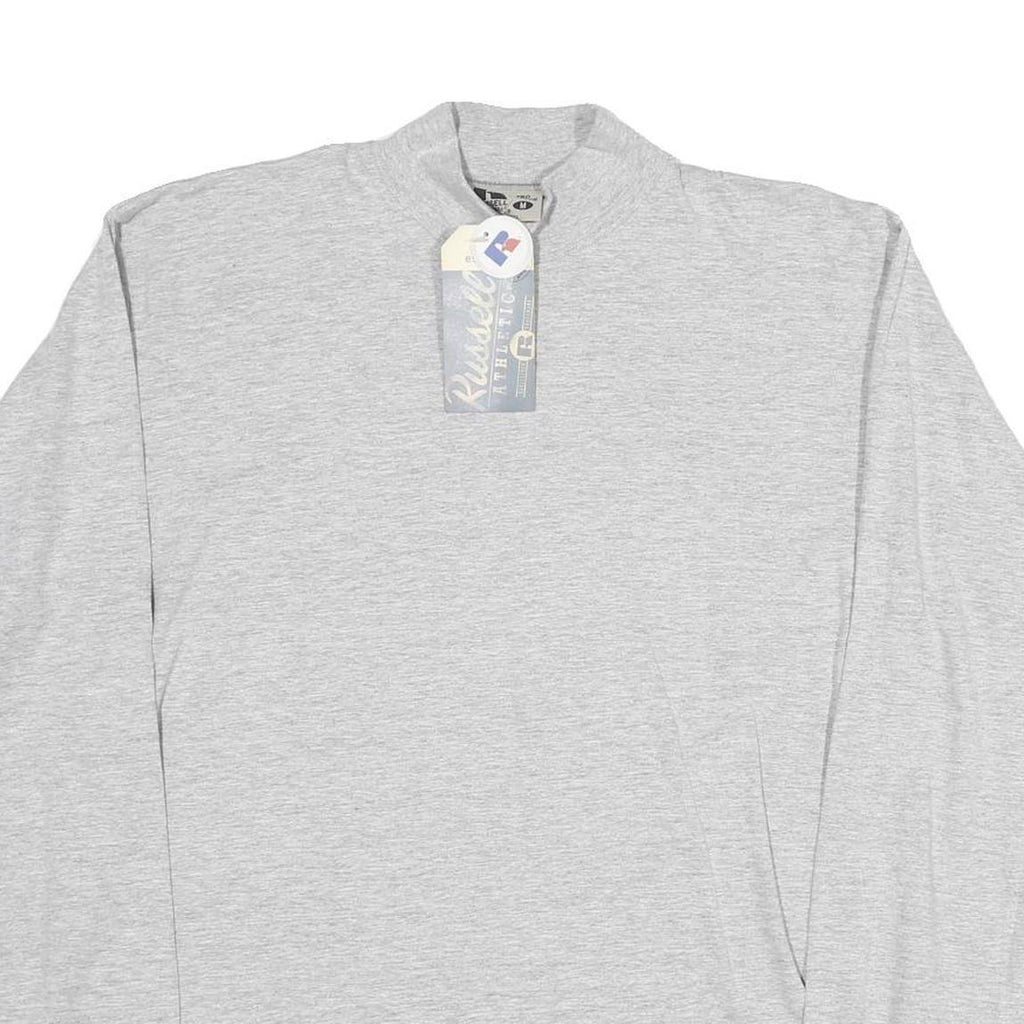 RUSSELL ATHLETIC Mens Grey Long Sleeve Crew Neck Cotton T-Shirt M Casual