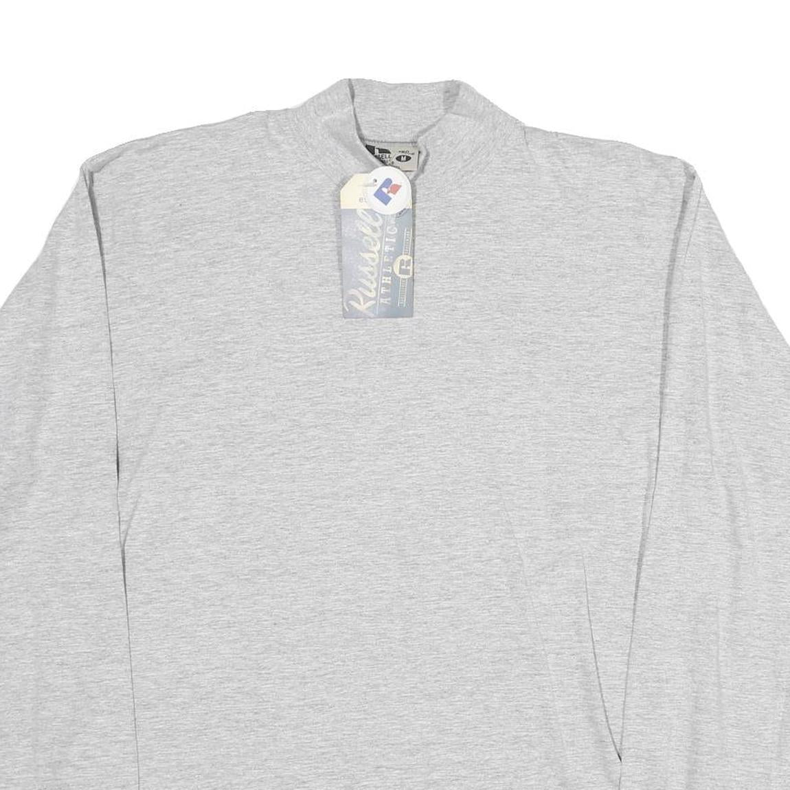 RUSSELL ATHLETIC Mens Grey Long Sleeve Crew Neck Cotton T-Shirt M Casual