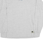 RUSSELL ATHLETIC Mens Grey Long Sleeve Crew Neck Cotton T-Shirt M Casual